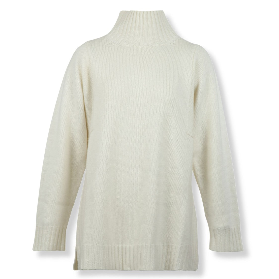 Max Mara Oversized Cashmere Turtleneck Sweater With Ribbed Details
