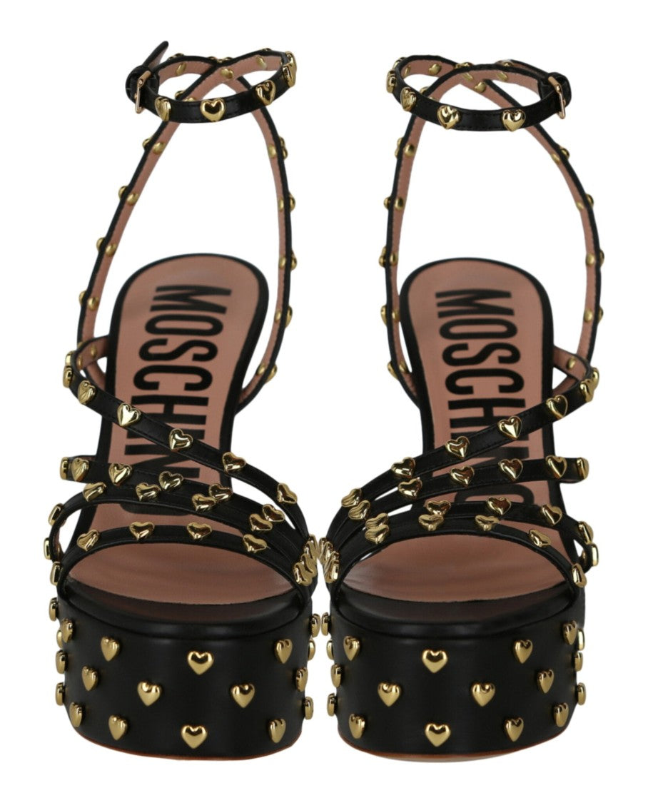 Moschino Heart Studded Platform Heels