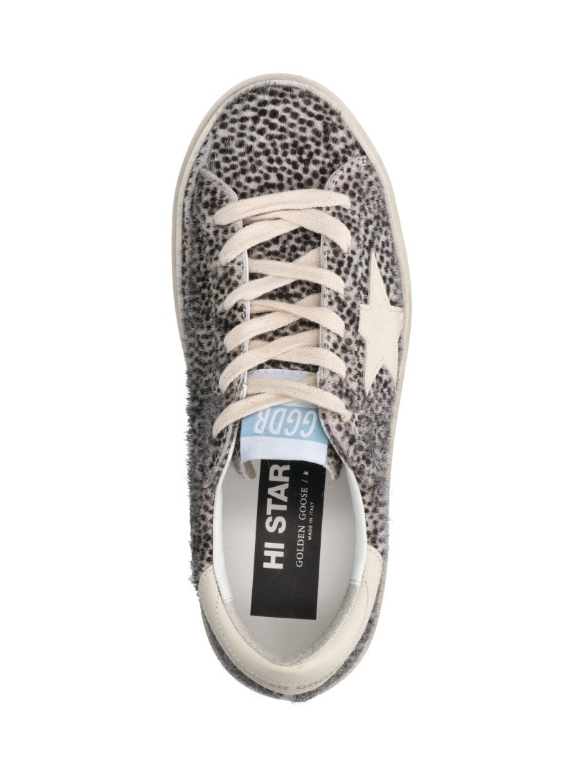 Golden Goose Animalier Leather Hi Star Sneakers