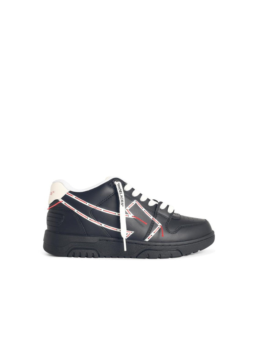 Off-White Black 'Ooo Printed&Stitched Arrow' Sneakers