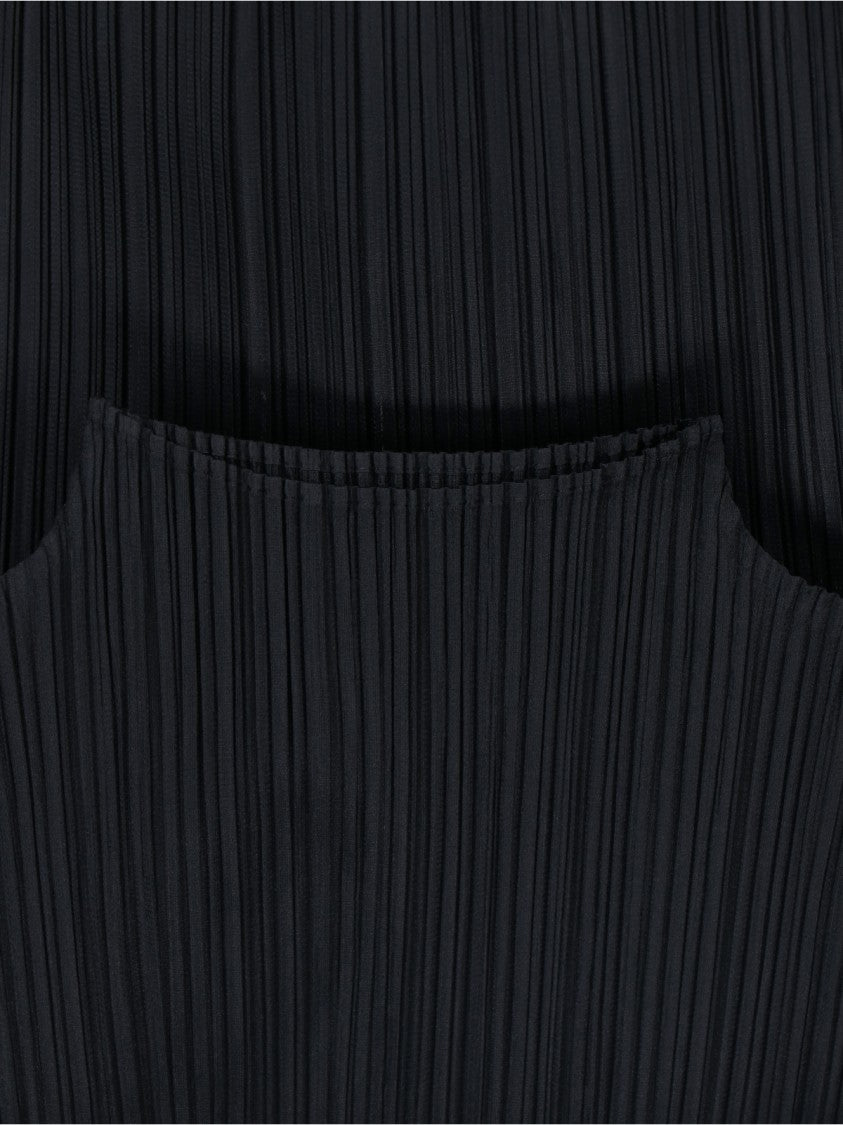 Pleats Please Timeless Black Sweater With Classic Design
