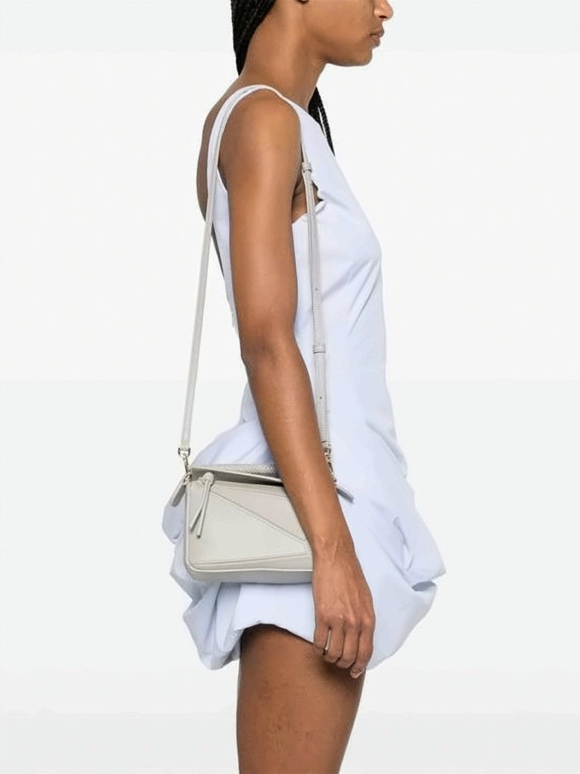 Loewe Geometric Structured Calfskin Tote With Braided Handle