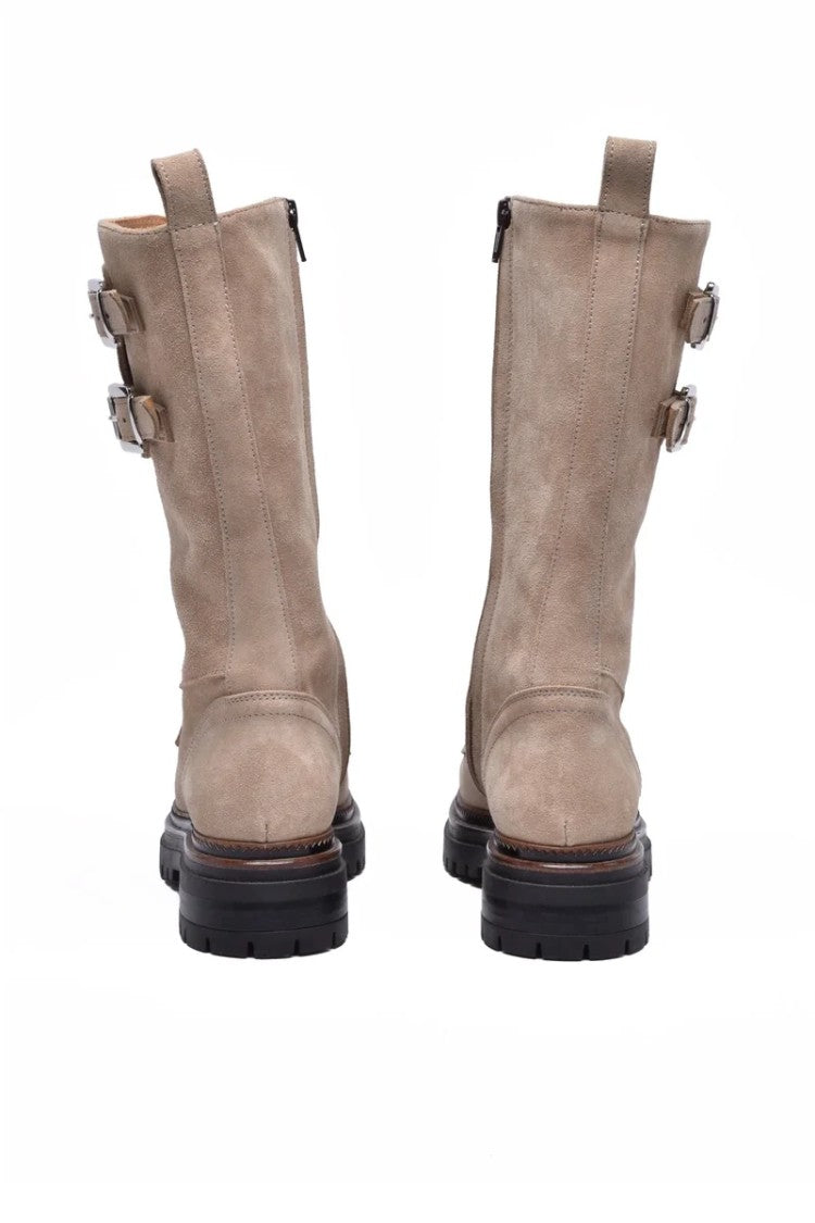 Eleventy Suede Ankle Boots - Beige
