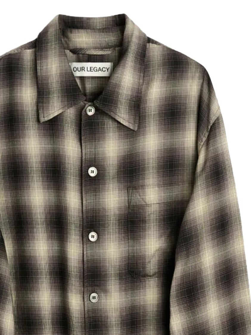 Our Legacy Checked Long-Sleeve Button-Front Shirt