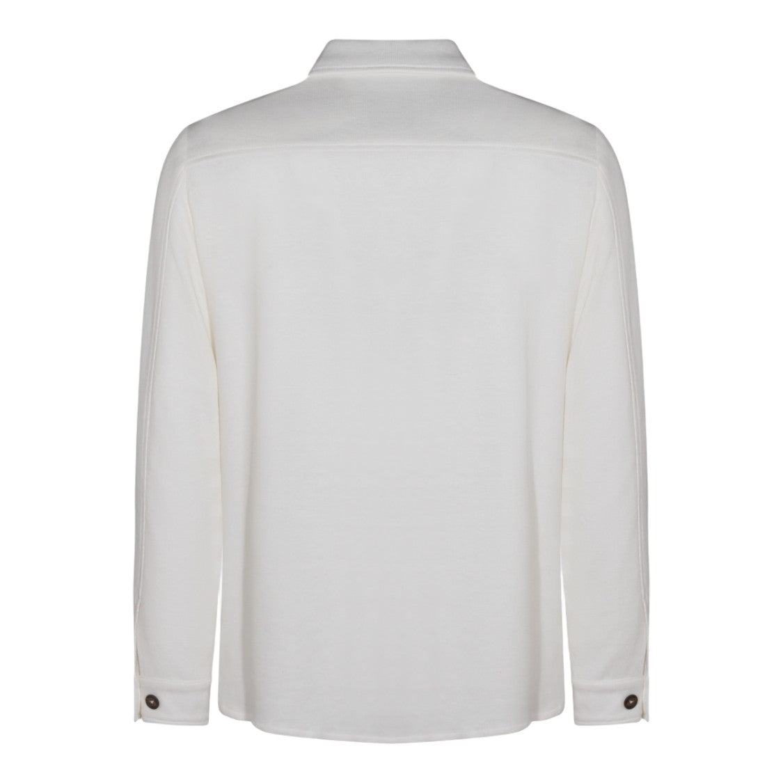 Eleventy Structured White Jacket With Front Zipper Closure