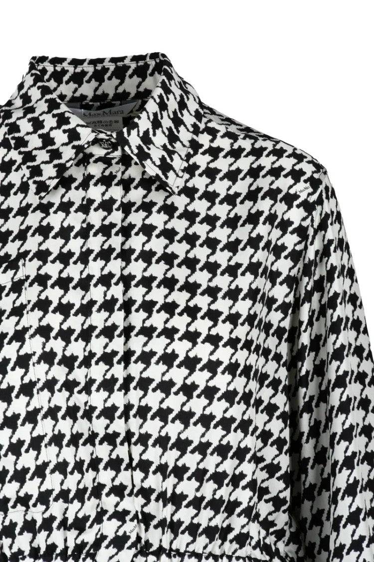 Max Mara Silk Dress With Elastic Waist - Black/White