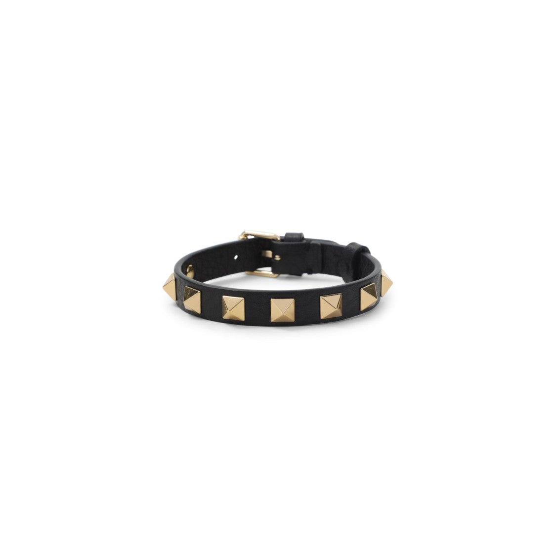 Valentino Garavani Pyramid Studded Calf Leather Bracelet