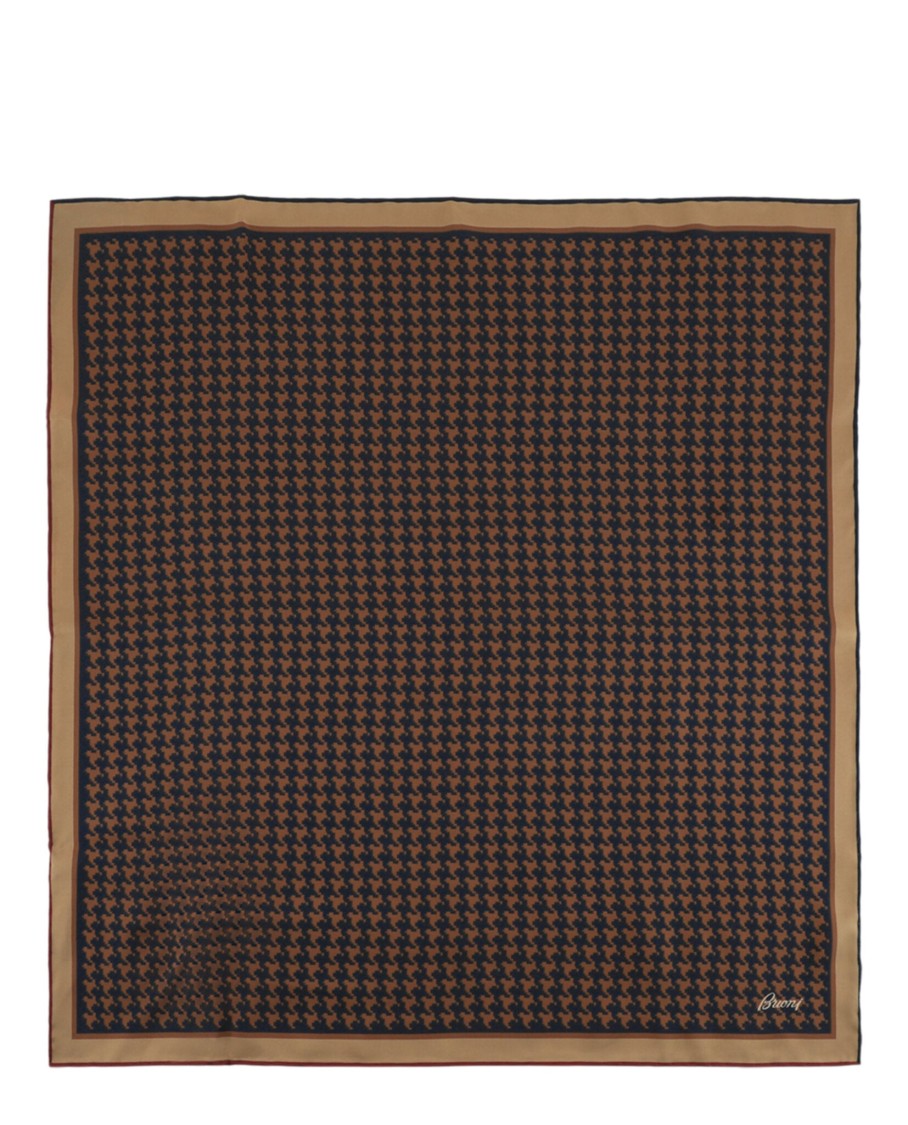 Brioni Houndstooth Pocket Square