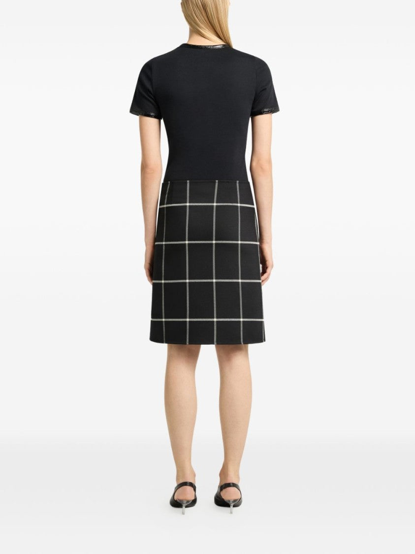 Courrèges Black Fitted Glossy Trim T-Shirt