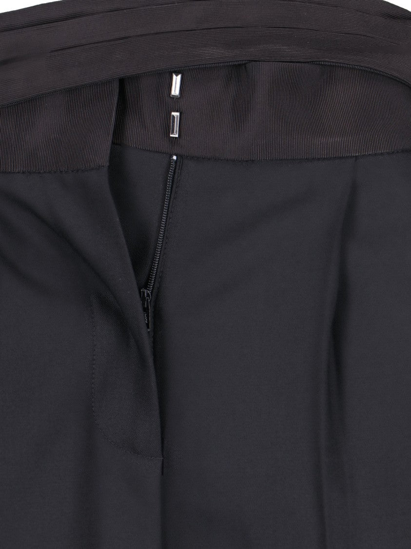 Eudon Choi "Leslie" Straight Trousers In Black Virgin Wool