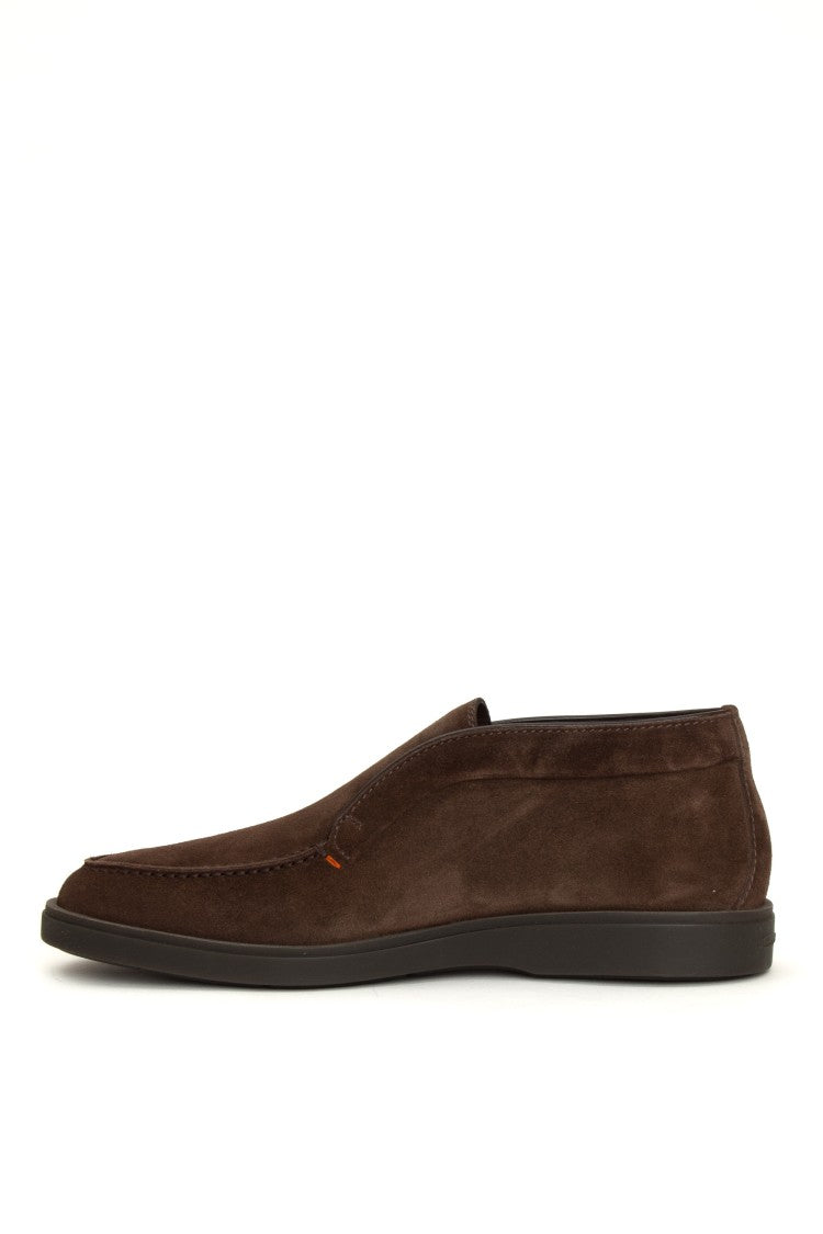 Santoni Suede Polacchino Boots