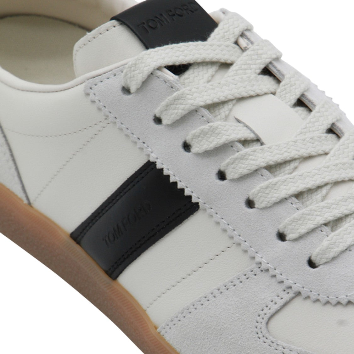 Tom Ford White Sneakers With Contrasting Black Accents