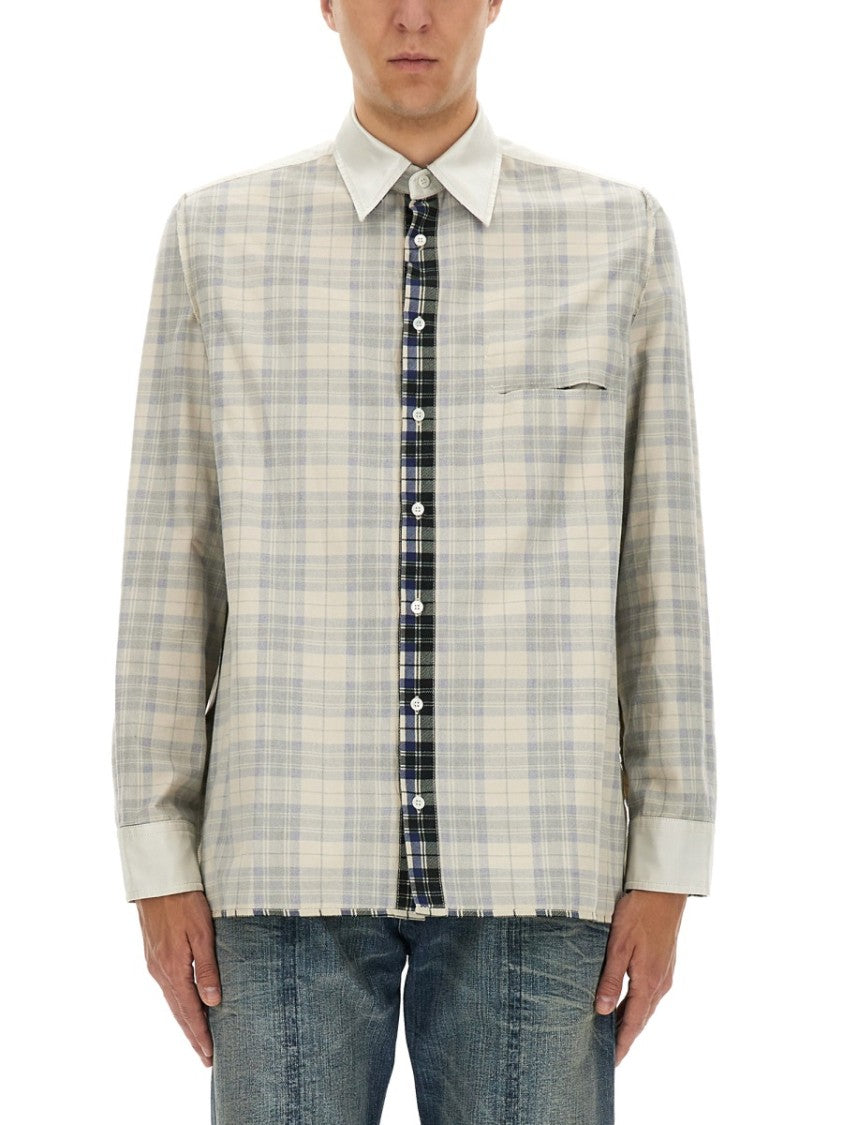 Mm6 By Maison Margiela Plaid Shirt With Classic Collar