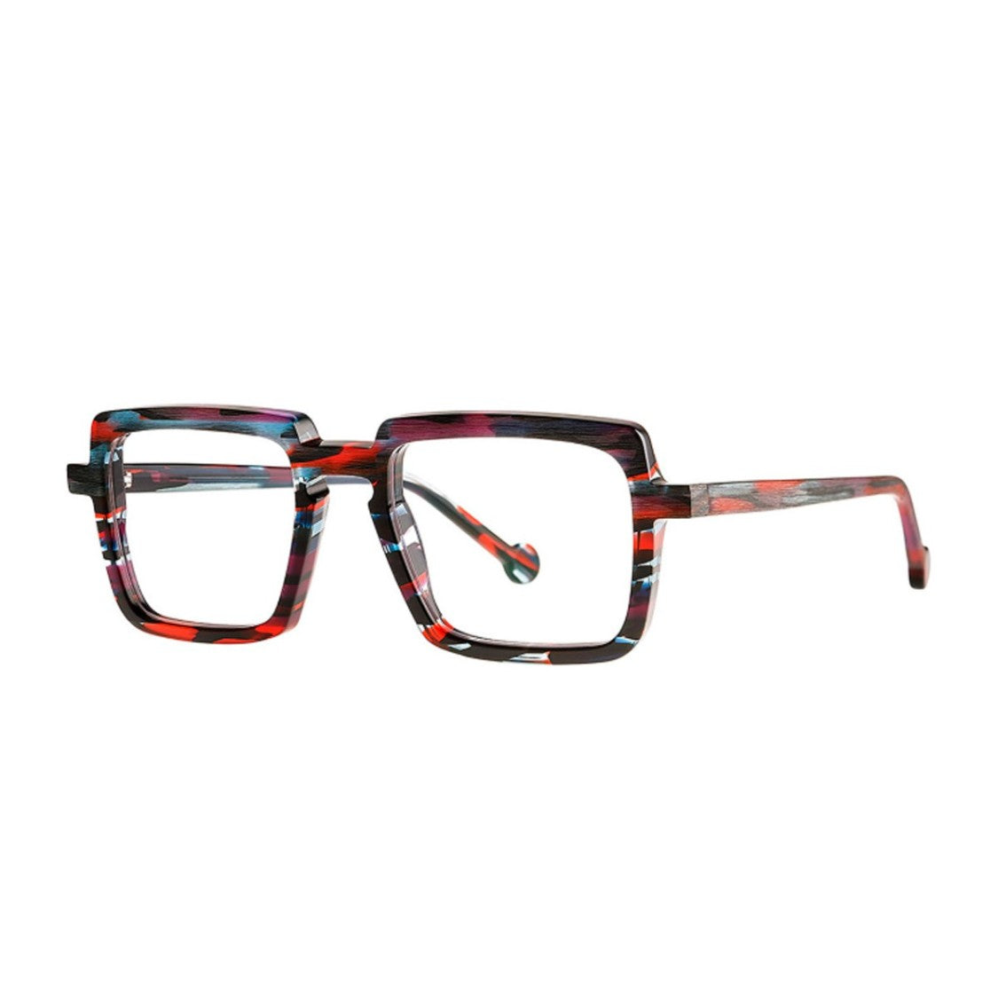 Theo Eyewear Multicolor Martial Eagle Acetate Rectangular Sunglasses