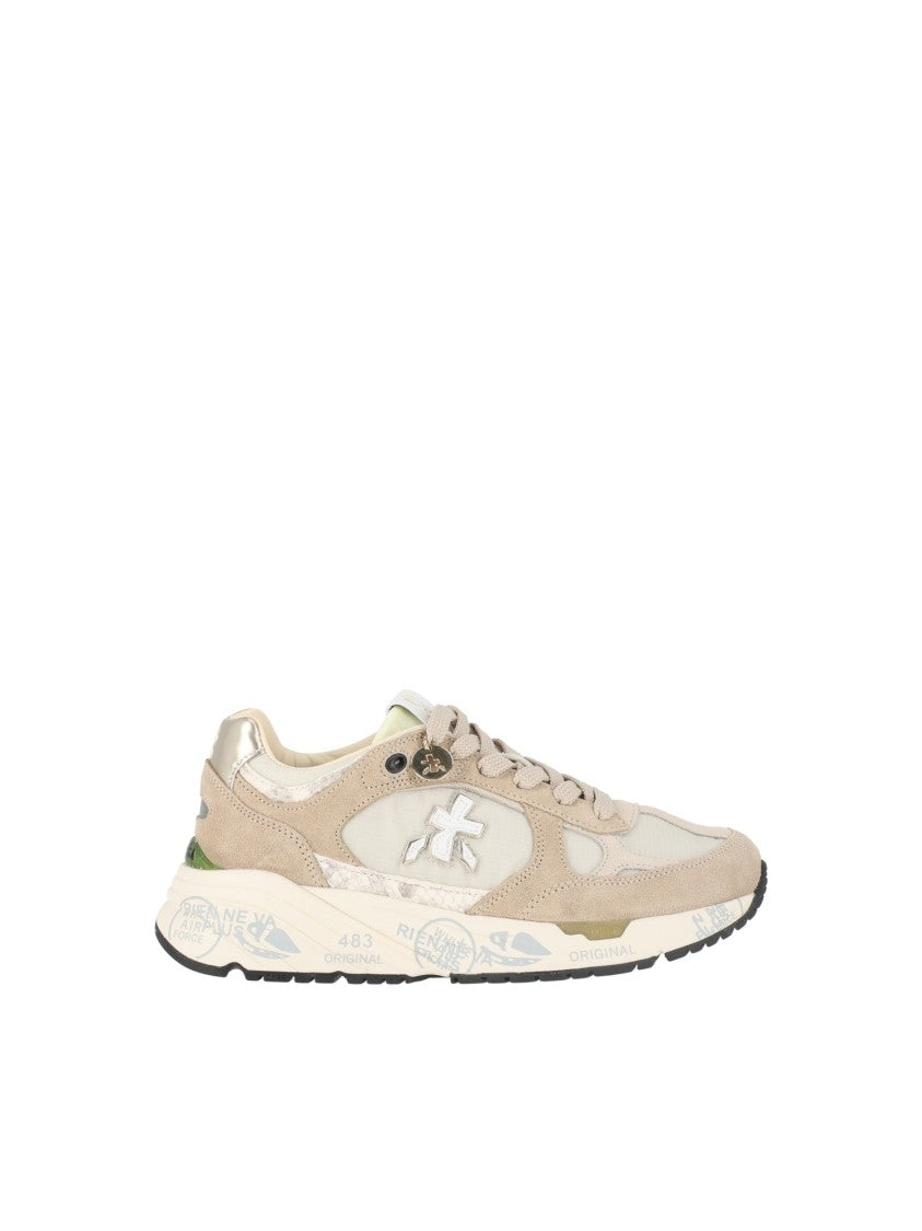 Premiata Beige Mased Low-Top Sneakers