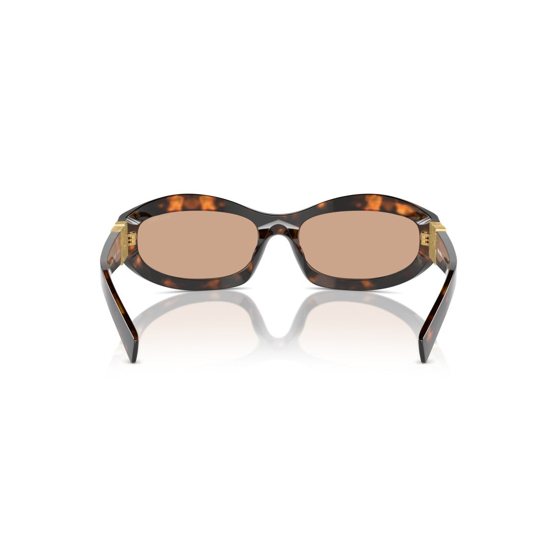 Miu Miu 0Mu 14Zs Oval Tortoiseshell Sunglasses
