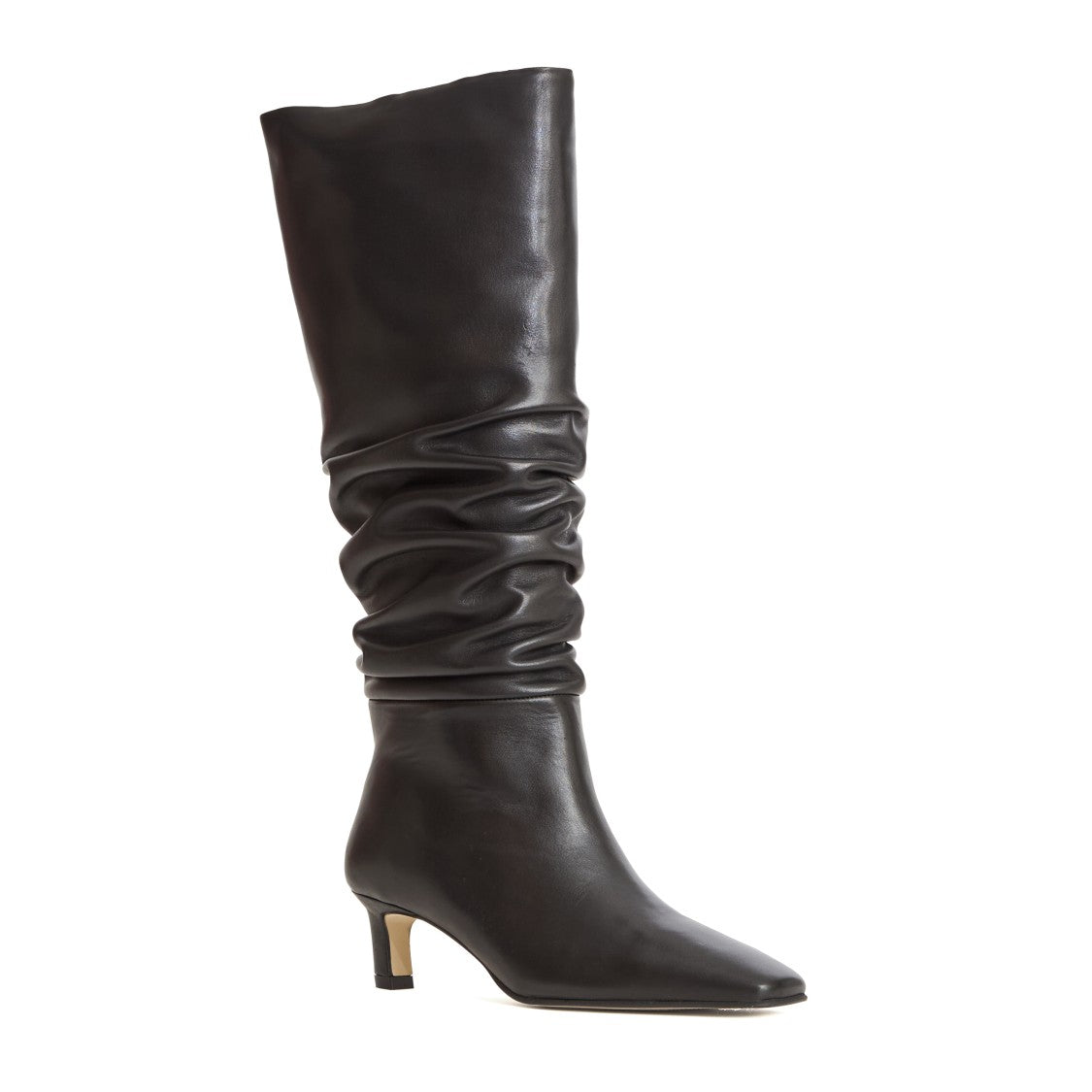 Alohas Mid-Calf Ruched Nappa Leather Boots