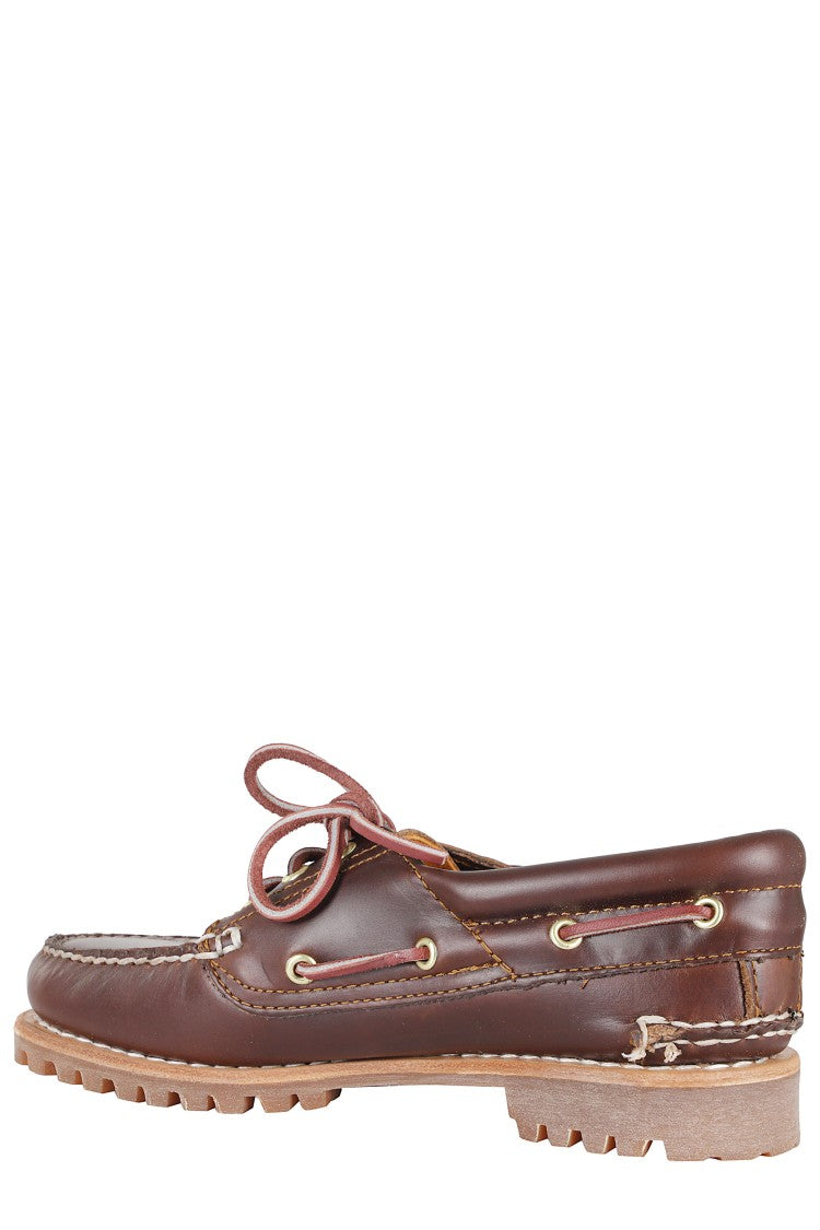 Timberland Brown Boat Shoe Leather-Laced Leather Loafers