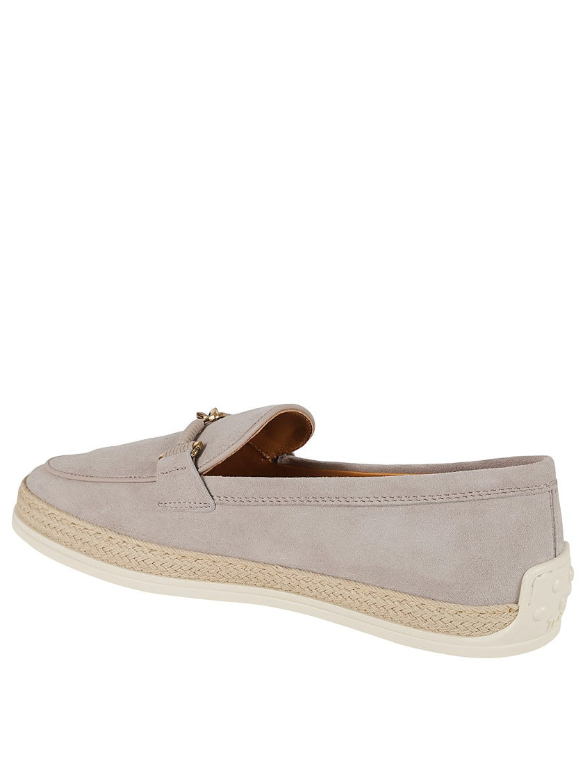 Tod's Beige Goat Leather Moccasins