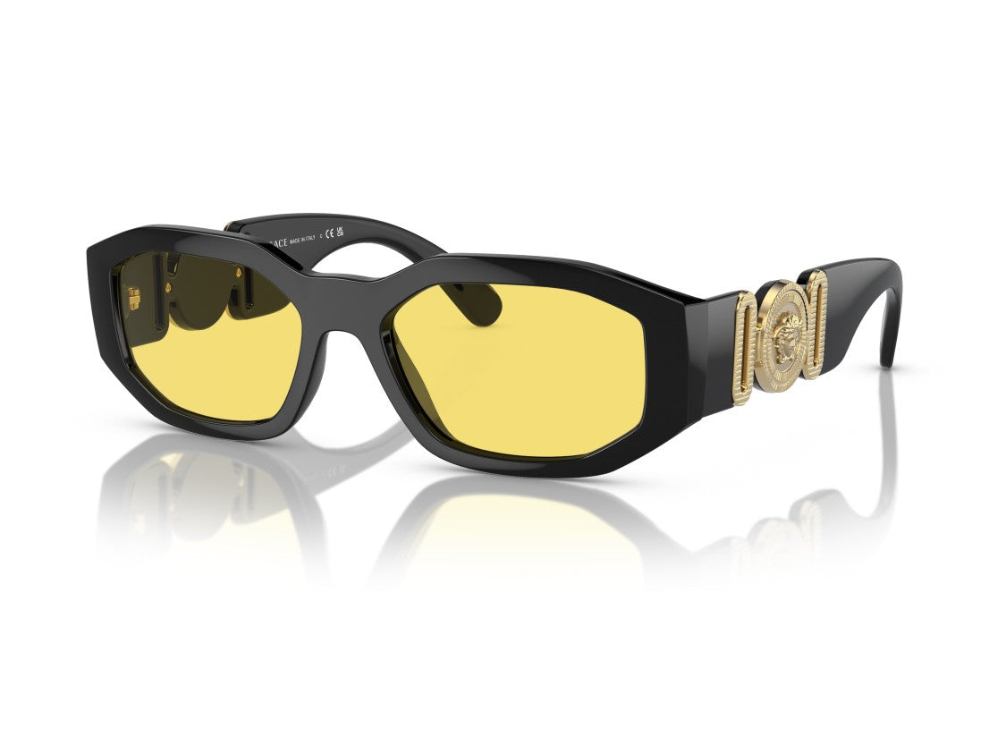 Versace Oversized Geometric Gold Medallion Sunglasses