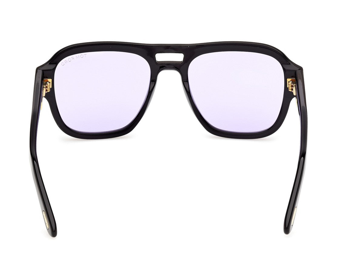 Tom Ford Ft1484 Silver Logo Oversized Square Sunglasses