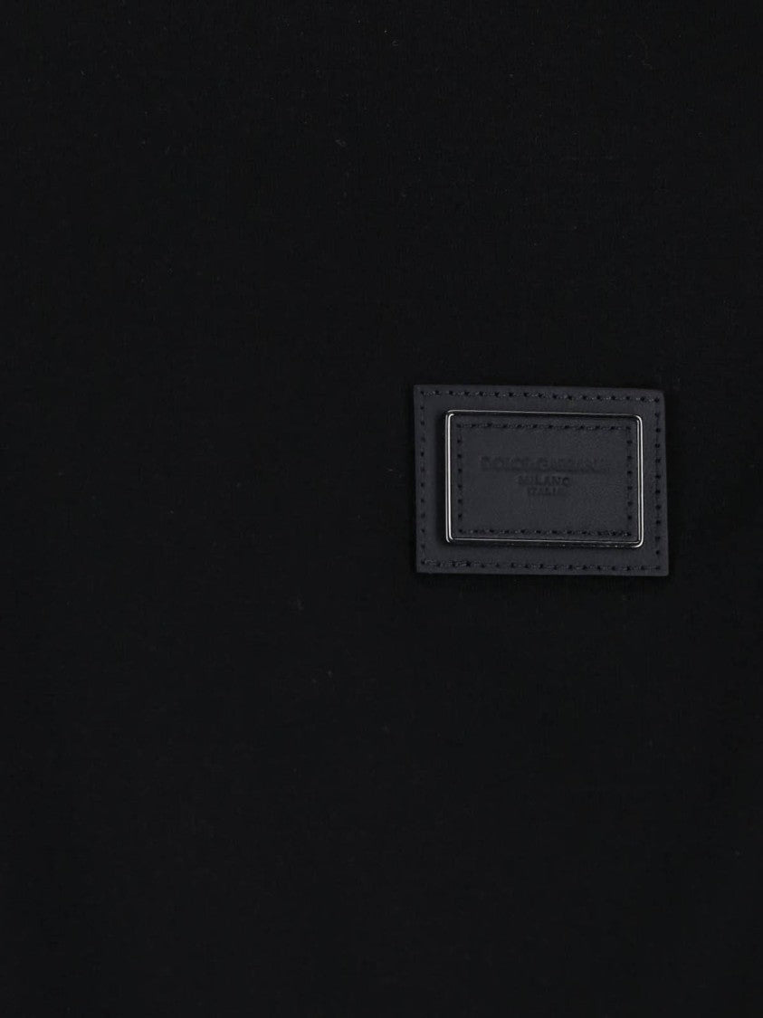 Dolce & Gabbana Crew Neck Short-Sleeve T-Shirt With Patch Detail
