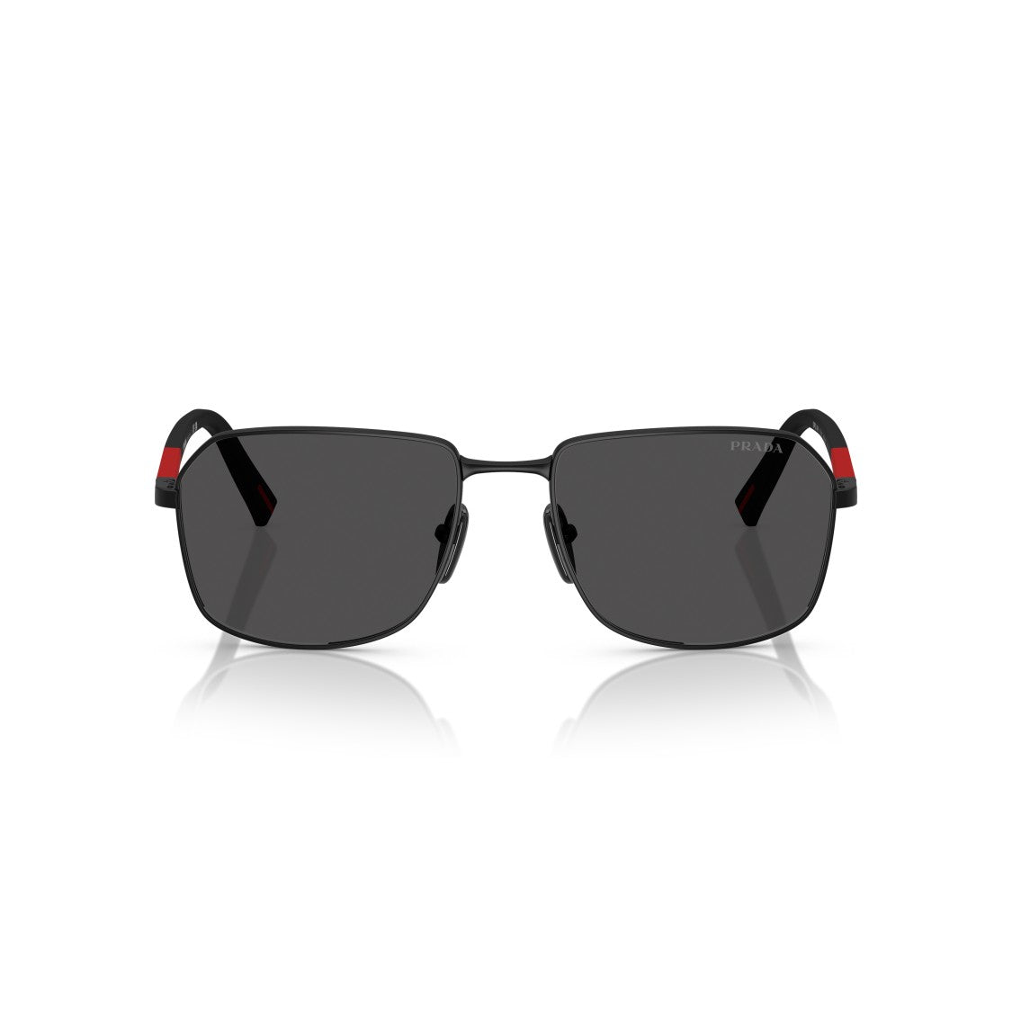 Prada Linea Rossa 0Ps A51s Rectangular Lens Black Metal Sunglasses