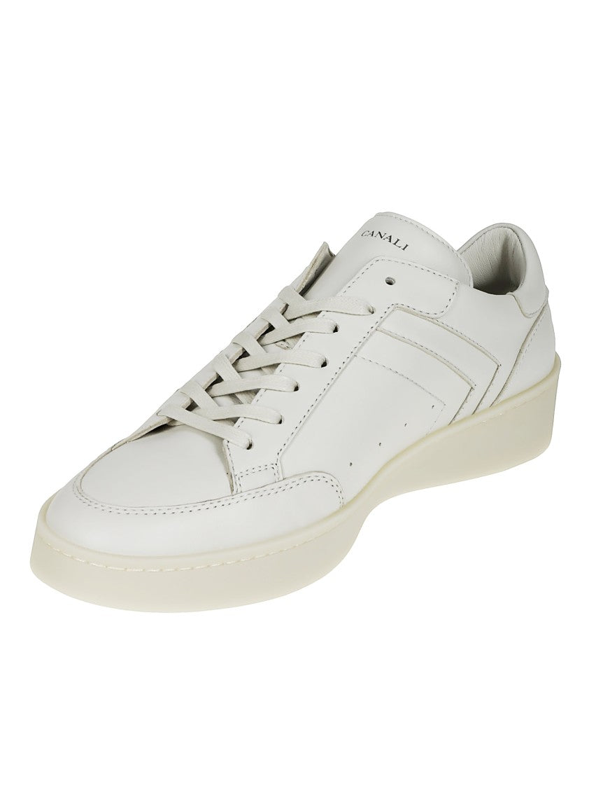 Canali Refined Sheep Skin Sneakers With Minimalist Aesthetic