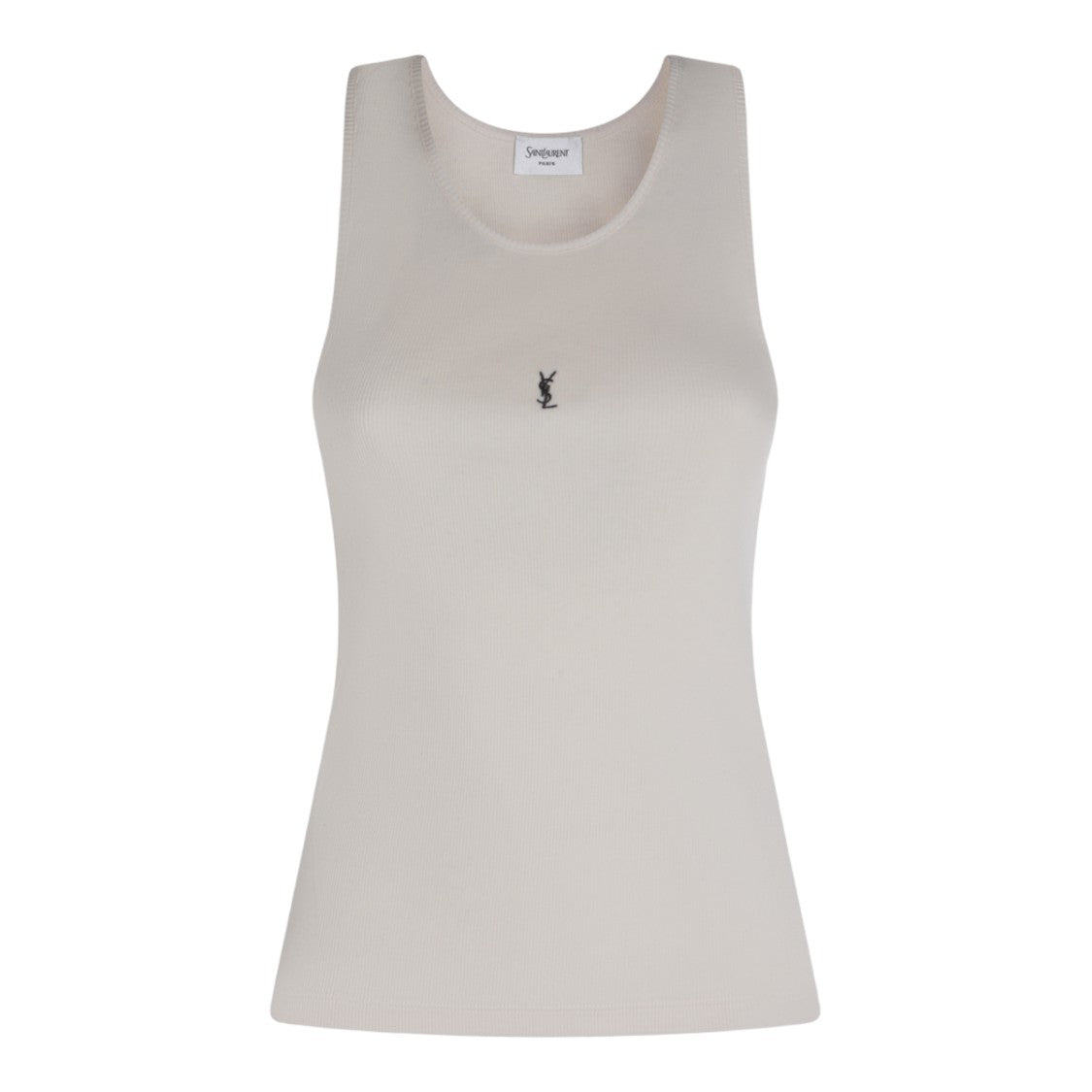 Saint Laurent Fitted Sleeveless Top With Round Neckline