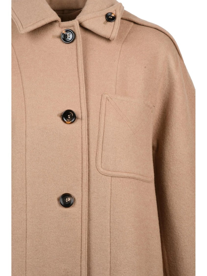 Max Mara Beige Virgin Wool-Cashmere Aldo Coat