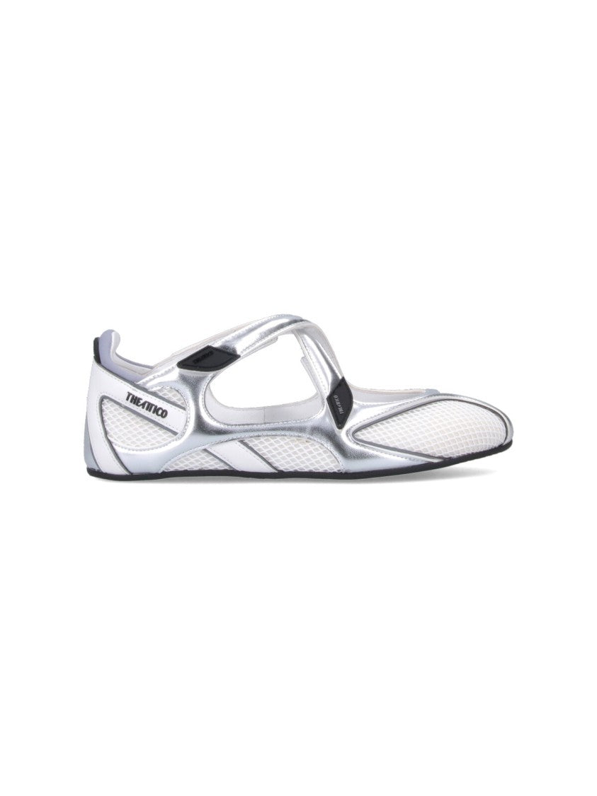The Attico Floor 01 Flat Ballet Shoes – White