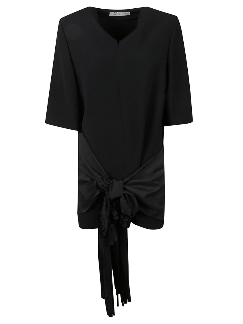 Carven T-Shirt Style Dress With Bow Detail