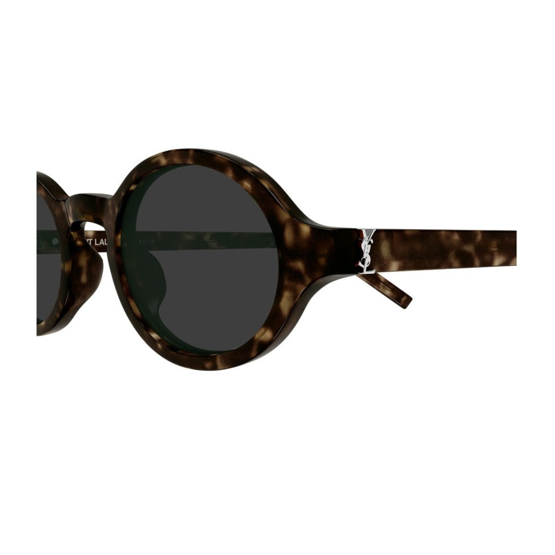 Saint Laurent Black Monogram Acetate Oval Sunglasses