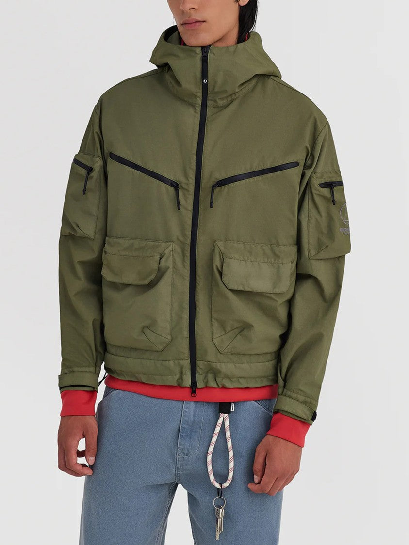 Murphy & Nye Green Sheet Boxy Fit Utility Hooded Jacket