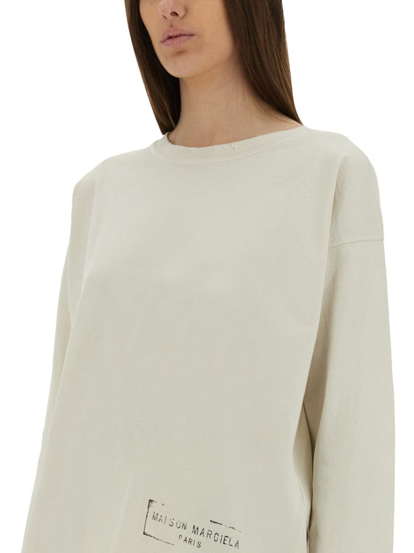 Maison Margiela Relaxed-Fit Cotton Shirt With Signature Logo Detail