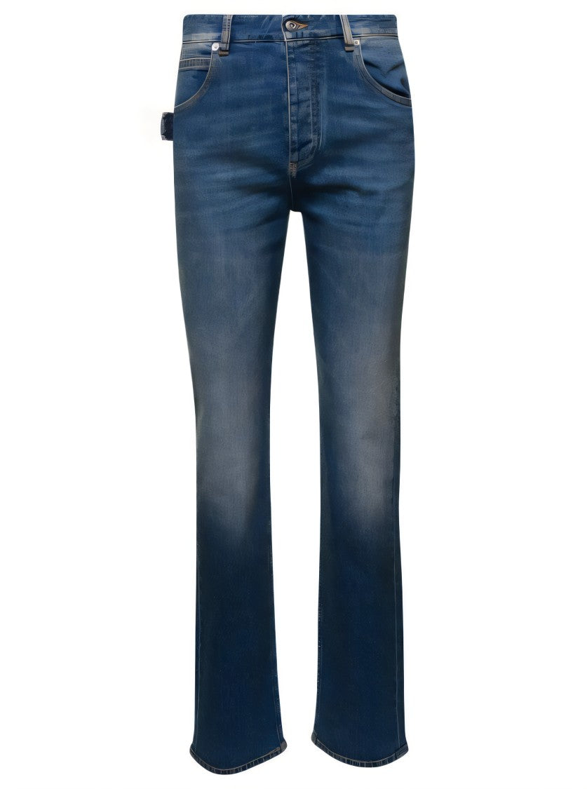 Bottega Veneta Faded Blue Straight-Leg Denim Pants
