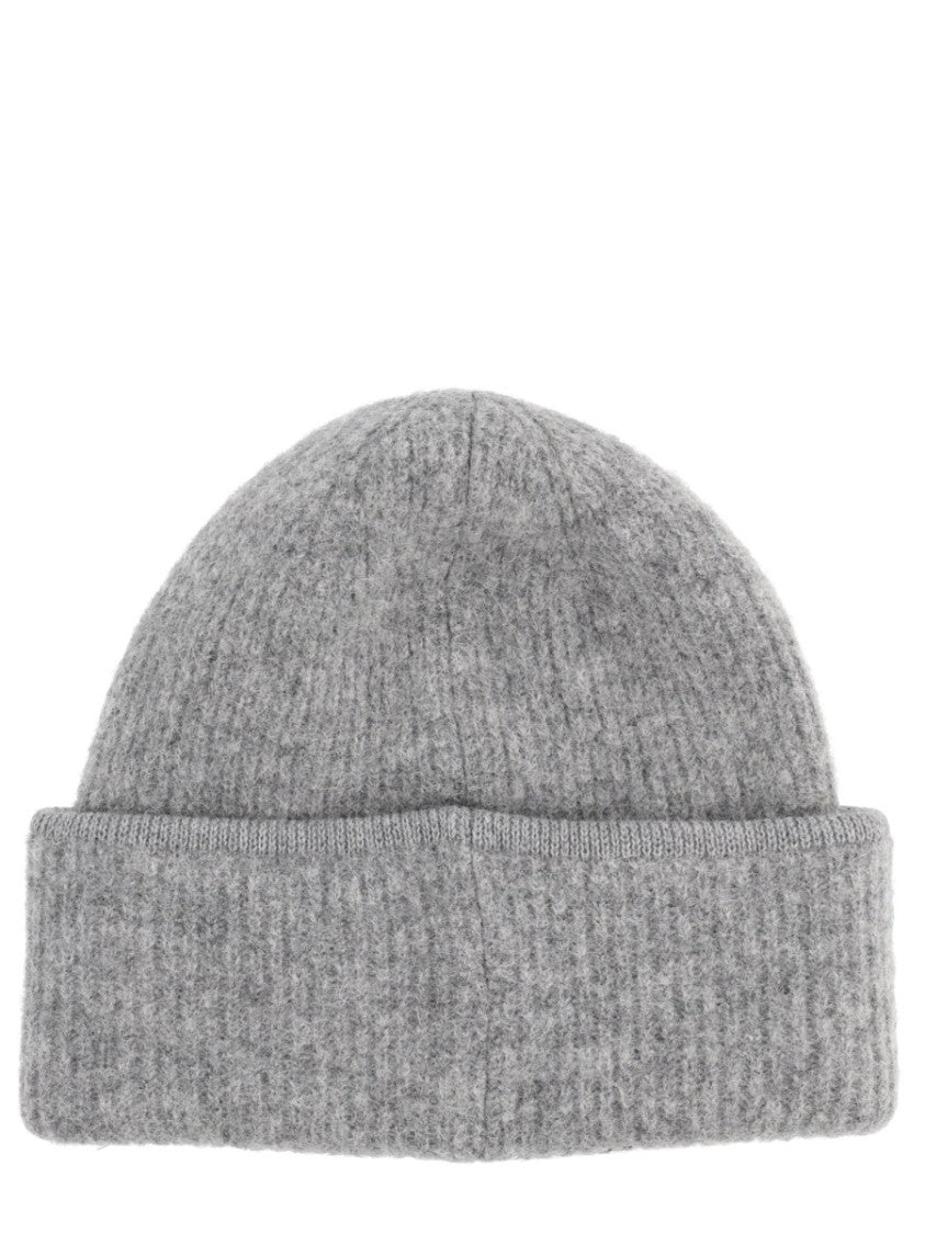 Jacquemus Soft Ribbed Knit Cap With Grosgrain Label Detail