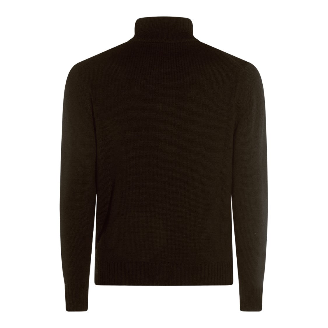 Zanone Dark Brown High-Neck Cardigan