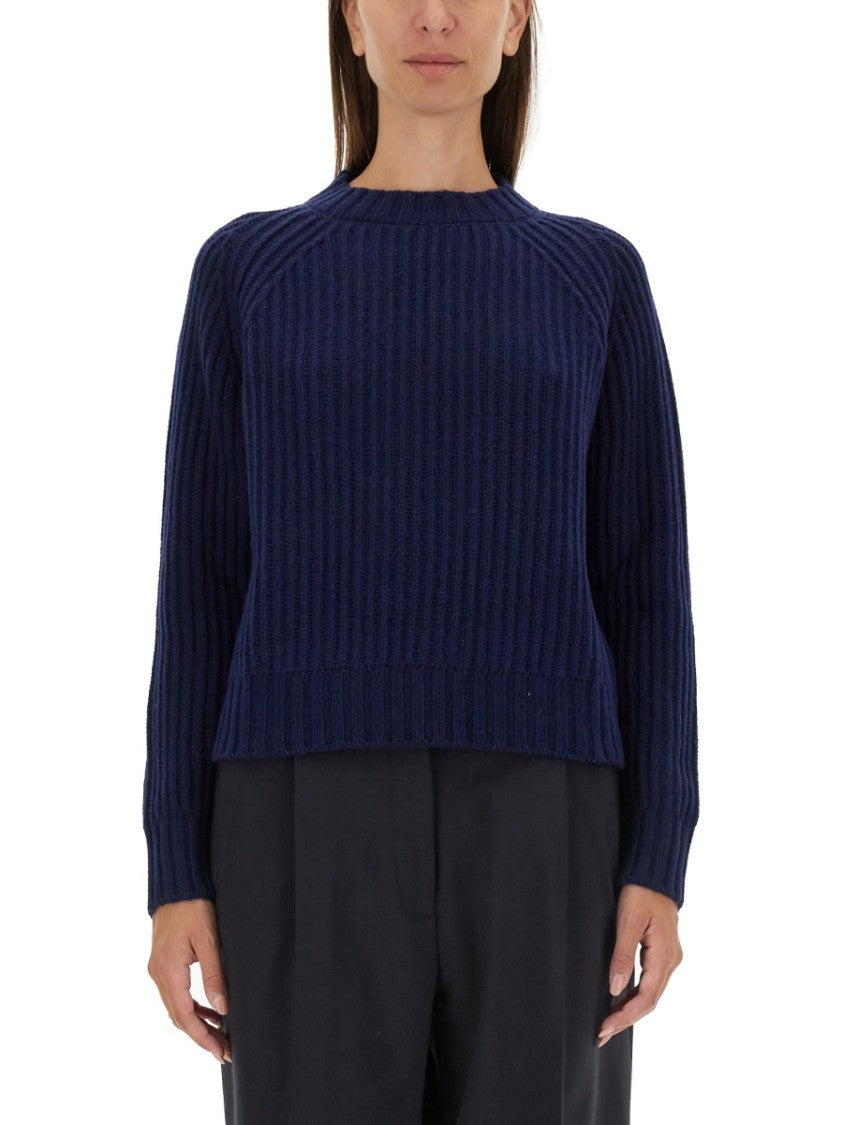 Aspesi Ribbed Wool Jersey With Modern Cropped Silhouette