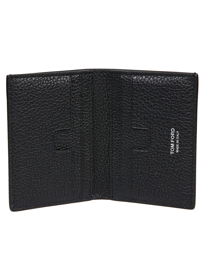 Tom Ford T Line Folding Calf Leather Credit Card Holder