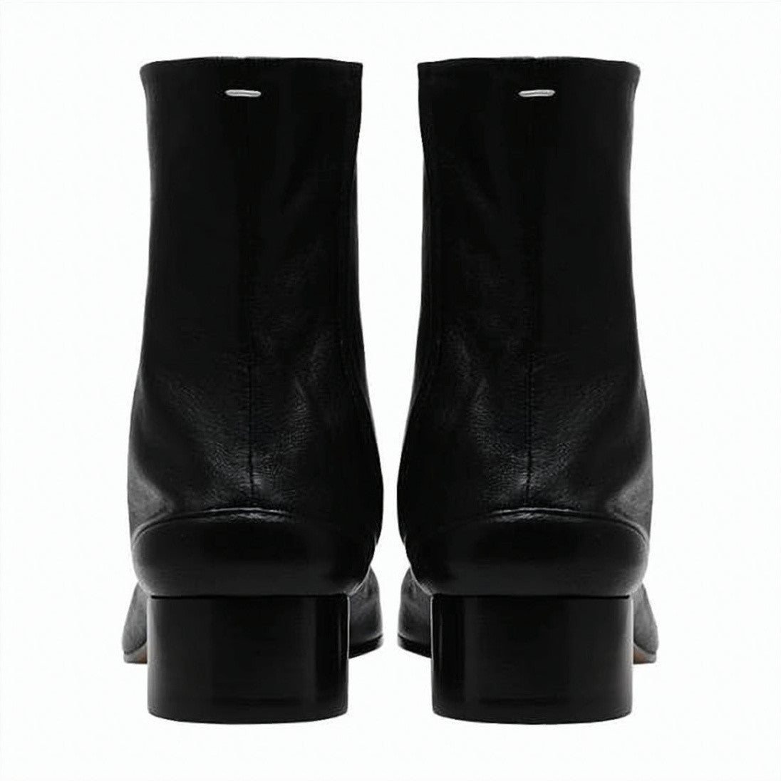 Maison Margiela Split-Toe Black Ankle Boots With Smooth Leather Finish