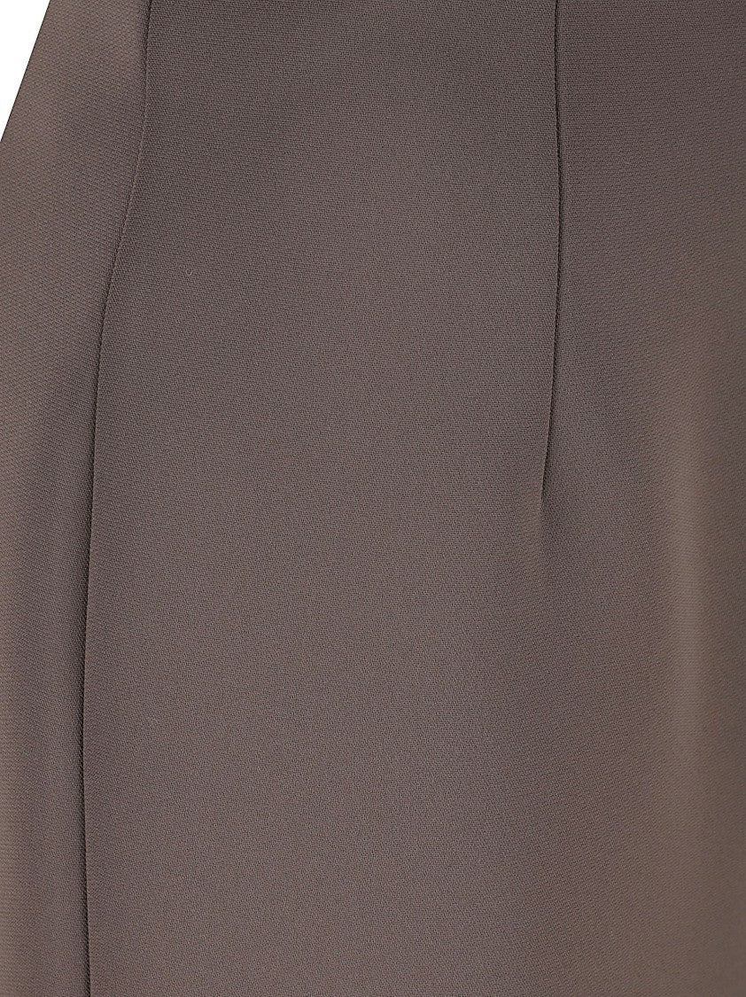 Khaite Tailored Pencil Skirt With High Waist And Back Slit