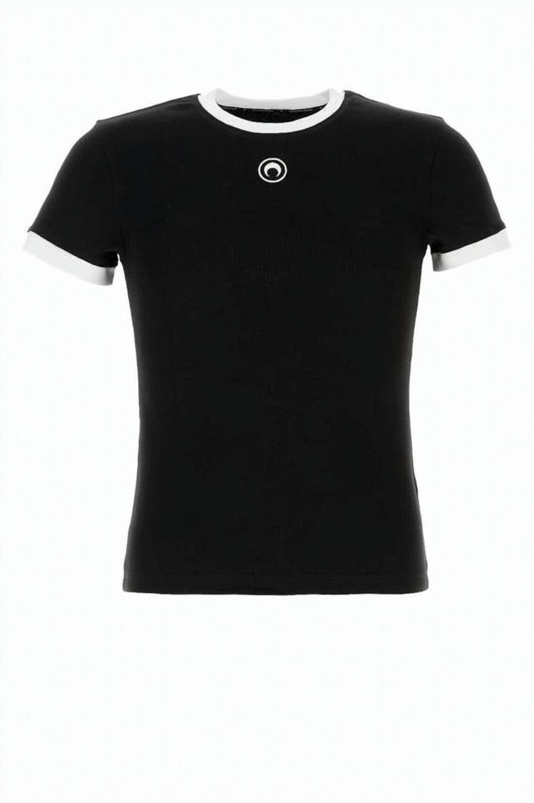 Marine Serre Fitted Short-Sleeved T-Shirt With Contrasting Trim