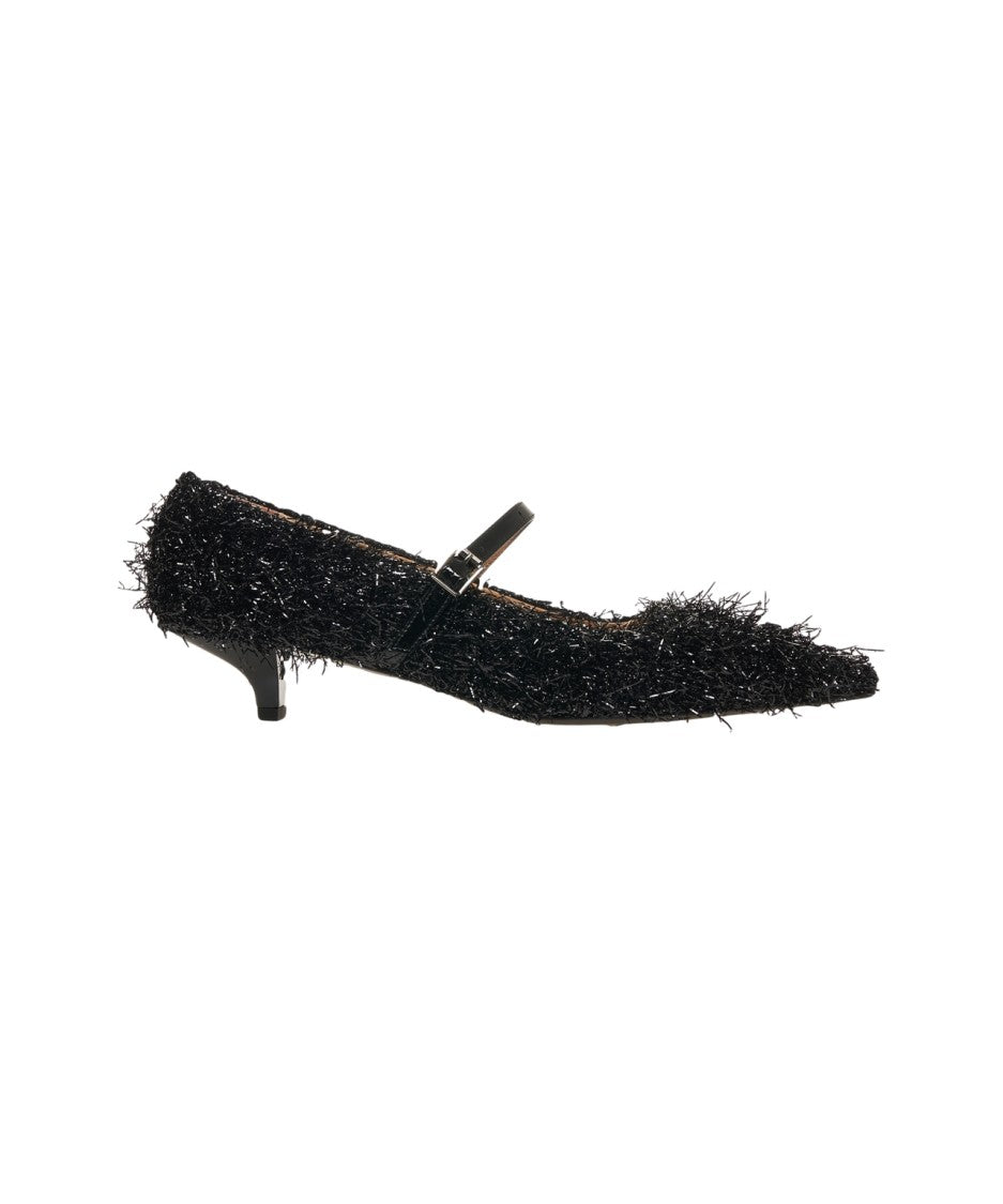 Gender Pointed-Toe Pumps With Fringed Lurex Detail