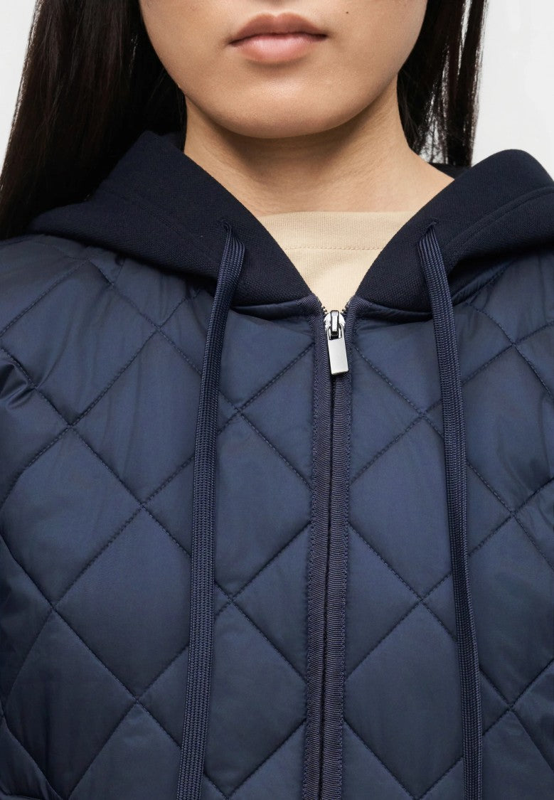 Max Mara Refined Blue Jacket With Quilted Front