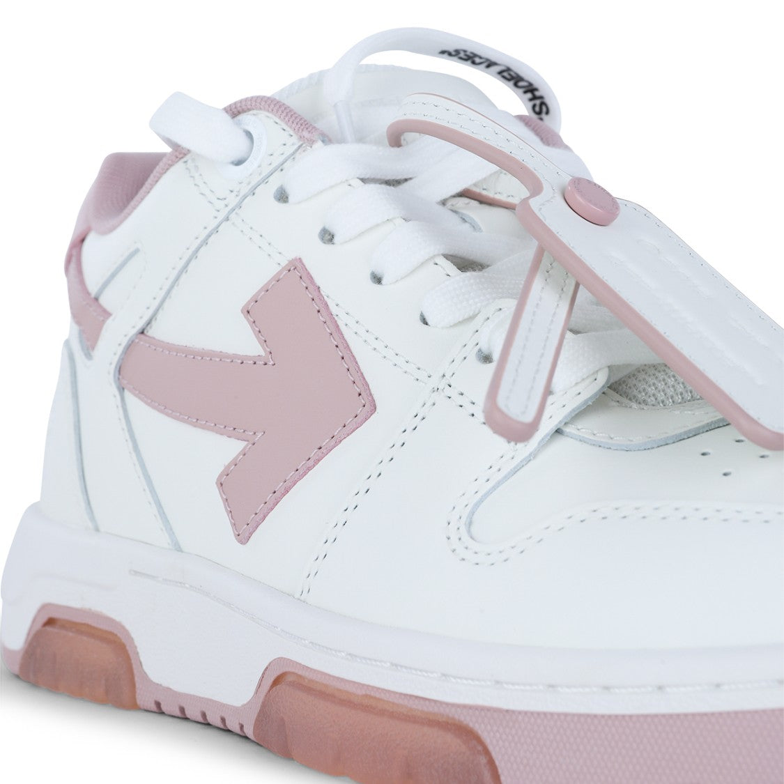 Off-White White And Pink Leather Out Of Office Sneakers