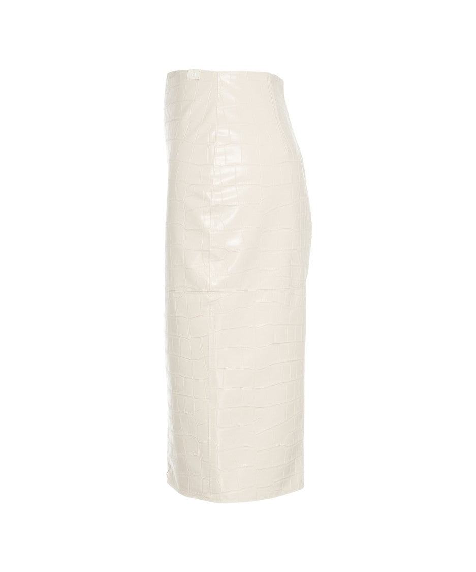 Elisabetta Franchi Crocodile Print Pencil Skirt