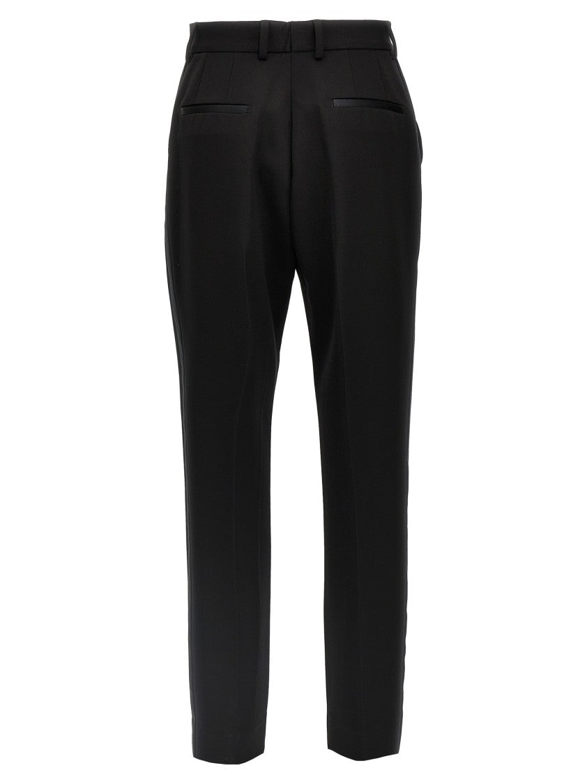 Dolce & Gabbana High-Waisted Wool Gabardine Tuxedo Pants