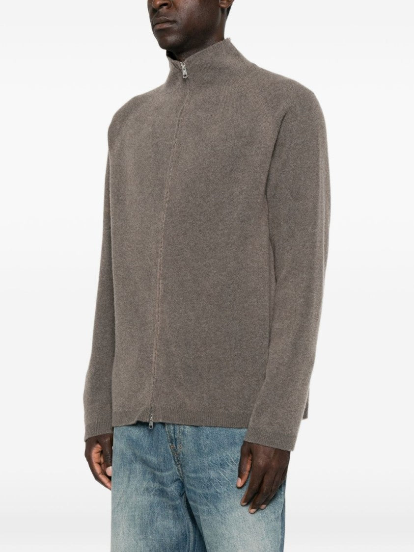 Our Legacy Full-Zip Merino Wool High-Collar Sweater