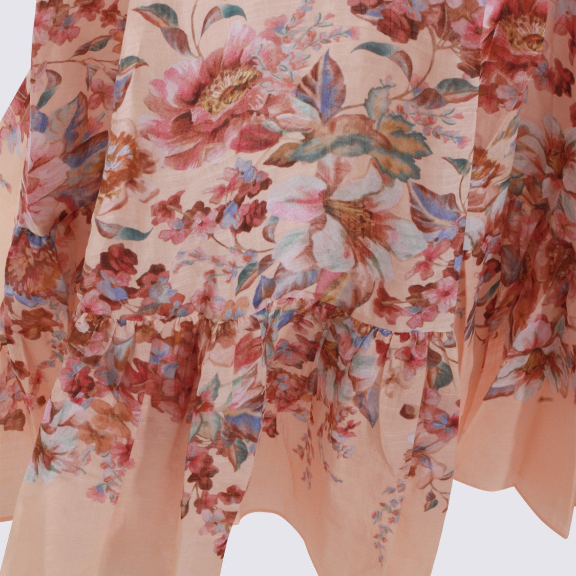 Zimmermann Ivory Floral Cotton Dress